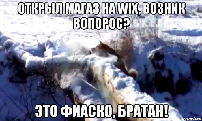 открыл магаз на wix, возник вопорос? это фиаско, братан!