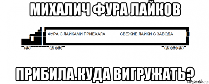 михалич фура лайков прибила.куда вигружать?