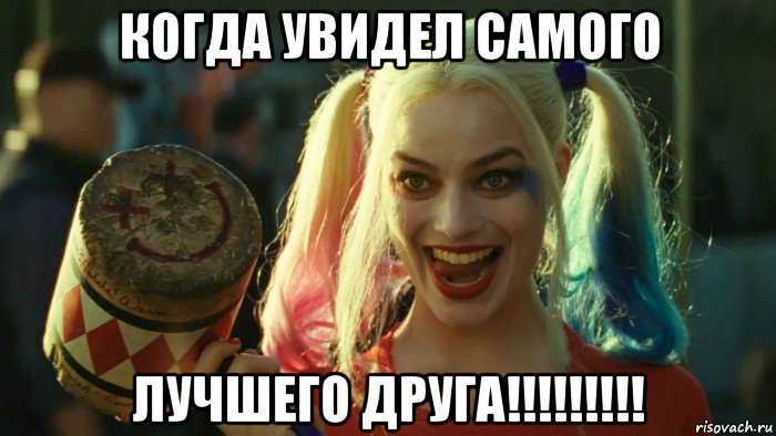 когда увидел самого лучшего друга!!!!!!!!!, Мем    Harley quinn