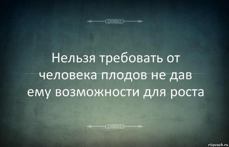 Нельзя требовать от человека плодов не дав ему возможности для роста, Комикс Игра слов 3