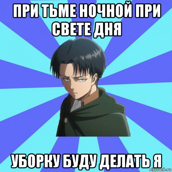 при тьме ночной при свете дня уборку буду делать я