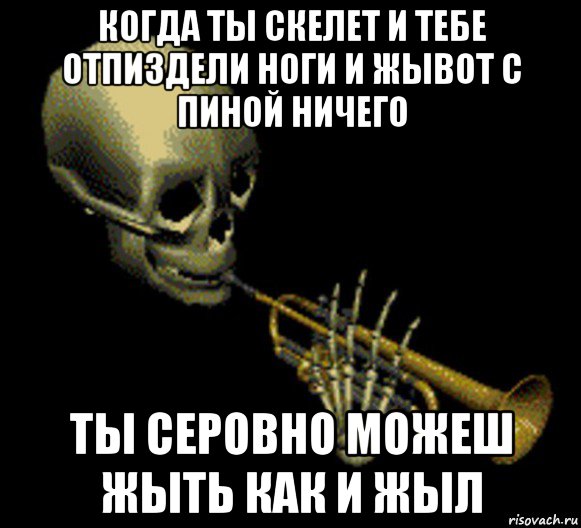 когда ты скелет и тебе отпиздели ноги и жывот с пиной ничего ты серовно можеш жыть как и жыл, Мем Мистер дудец