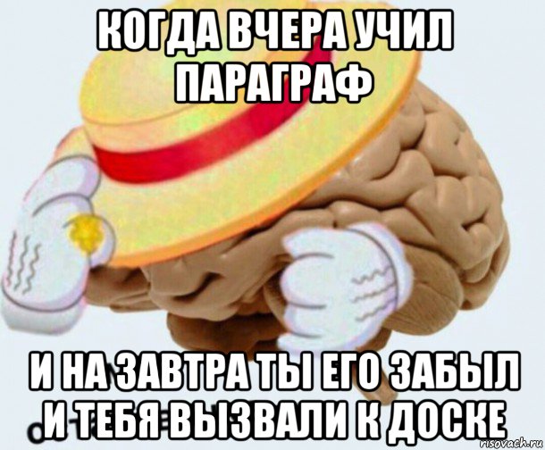 когда вчера учил параграф и на завтра ты его забыл и тебя вызвали к доске, Мем   Моя остановочка мозг