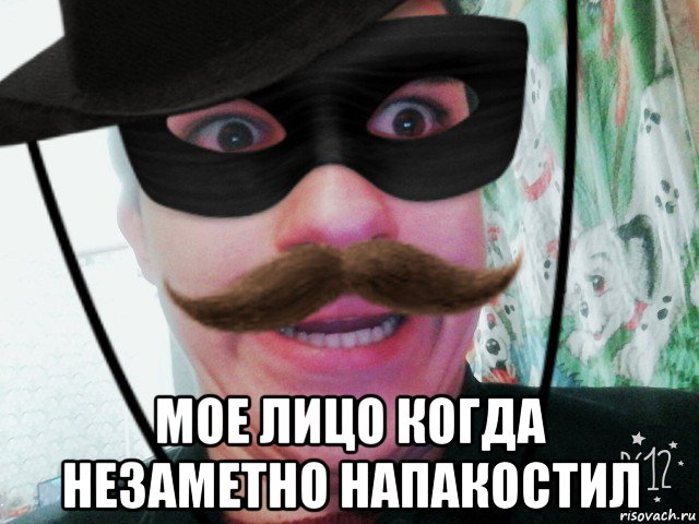  мое лицо когда незаметно напакостил