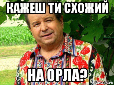 кажеш ти схожий на орла?