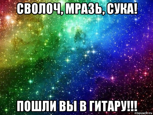 сволоч, мразь, сука! пошли вы в гитару!!!
