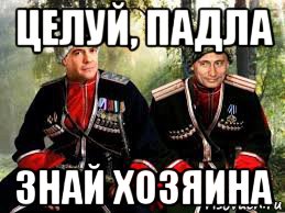 целуй, падла знай хозяина