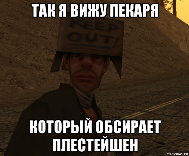 так я вижу пекаря который обсирает плестейшен