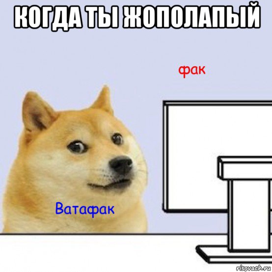 когда ты жополапый 