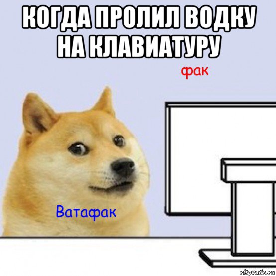 когда пролил водку на клавиатуру 