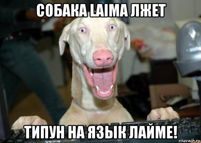 собака laima лжет типун на язык лайме!