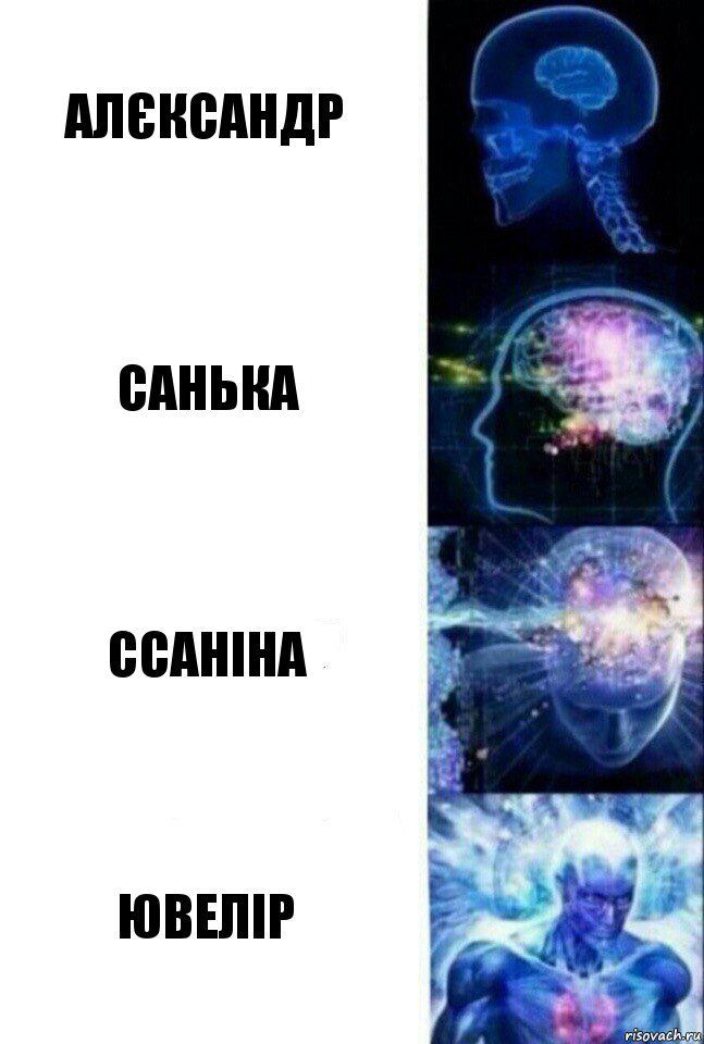 Алєксандр Санька Ссаніна Ювелір, Комикс  Сверхразум