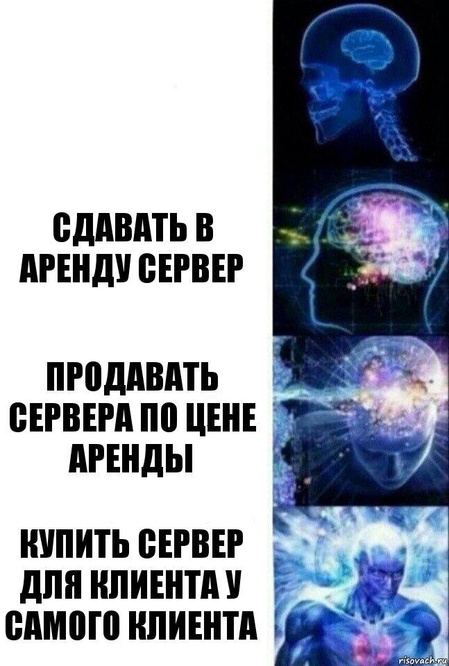  Сдавать в аренду сервер Продавать сервера по цене аренды Купить сервер для клиента у самого клиента, Комикс  Сверхразум