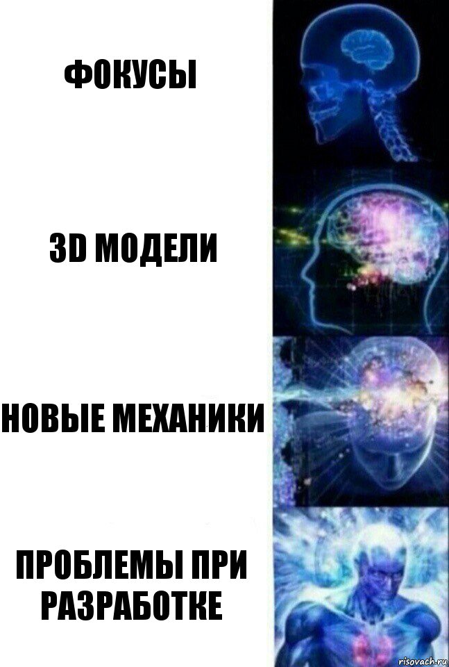 Фокусы 3d модели Новые механики проблемы при разработке, Комикс  Сверхразум