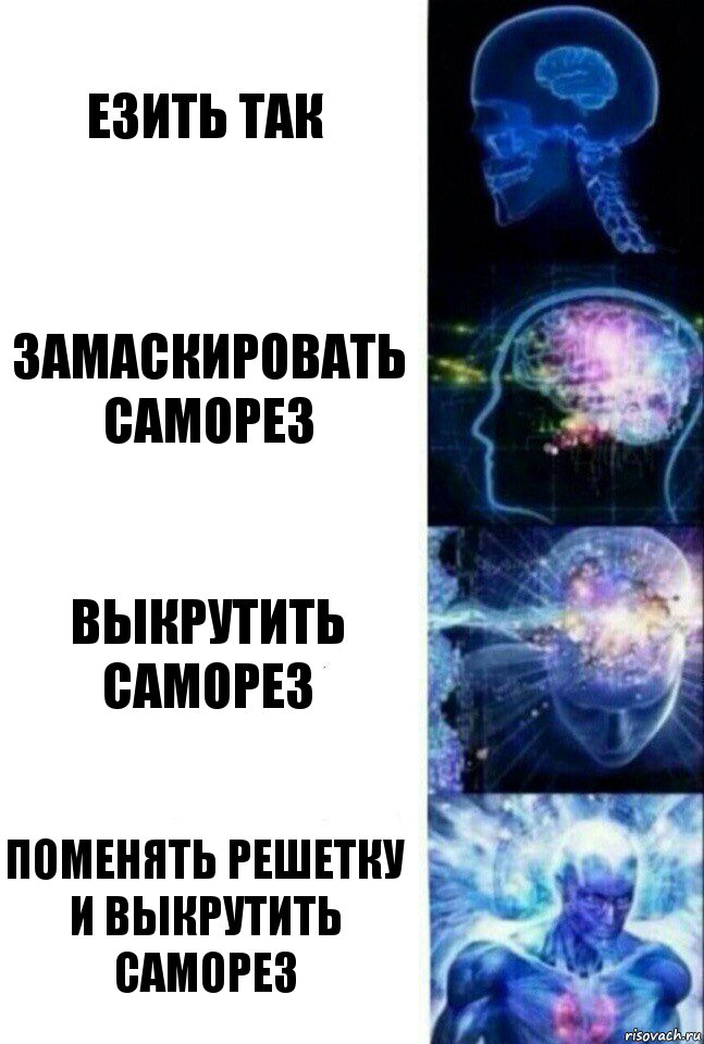 езить так замаскировать саморез выкрутить саморез поменять решетку и выкрутить саморез, Комикс  Сверхразум