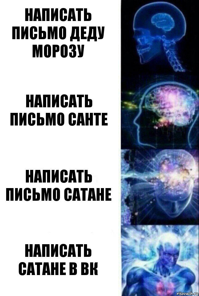 Написать письмо Деду Морозу Написать письмо Санте Написать письмо Сатане Написать Сатане в Вк, Комикс  Сверхразум