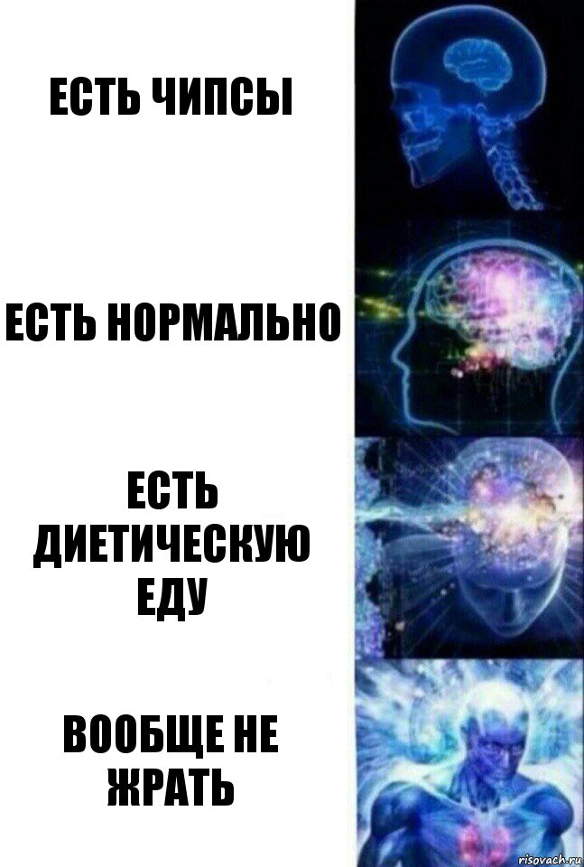 есть чипсы есть нормально есть диетическую еду вообще не жрать, Комикс  Сверхразум