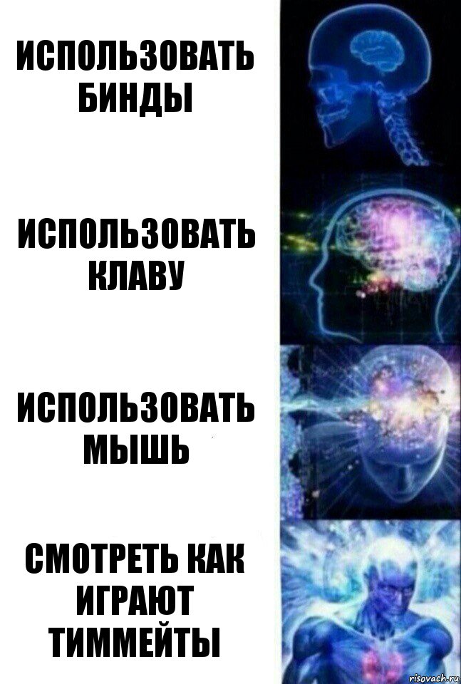 использовать бинды использовать клаву использовать мышь смотреть как играют тиммейты, Комикс  Сверхразум