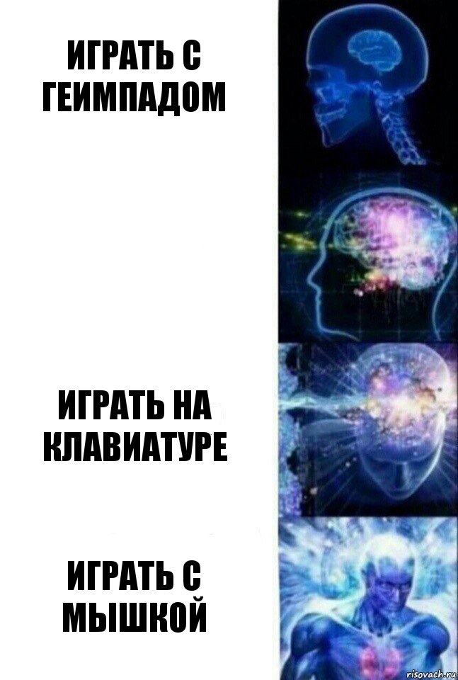 Играть с геимпадом  играть на клавиатуре играть с мышкой, Комикс  Сверхразум