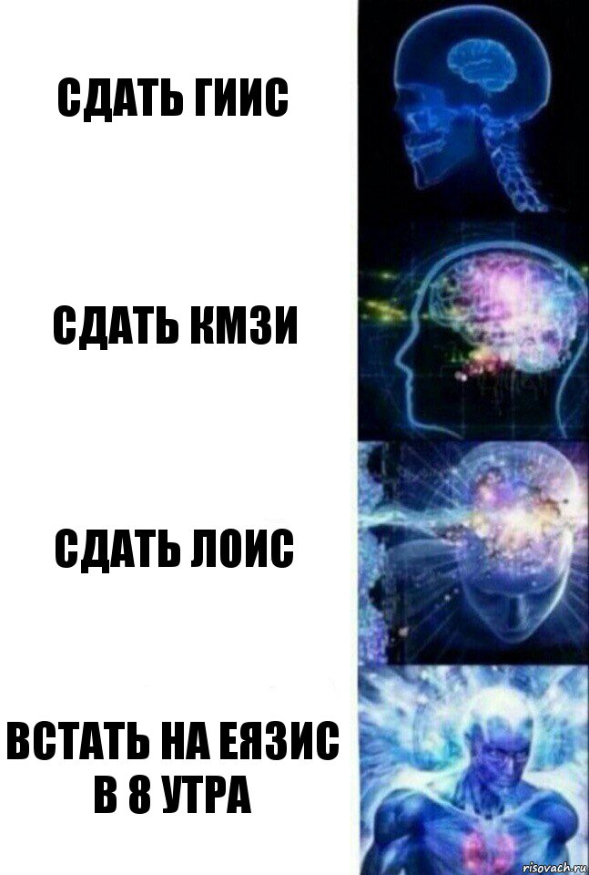 сдать гиис сдать кмзи сдать лоис встать на еязис в 8 утра, Комикс  Сверхразум