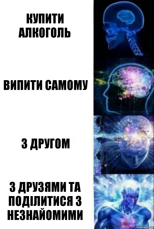 купити алкоголь випити самому з другом з друзями та поділитися з незнайомими, Комикс  Сверхразум