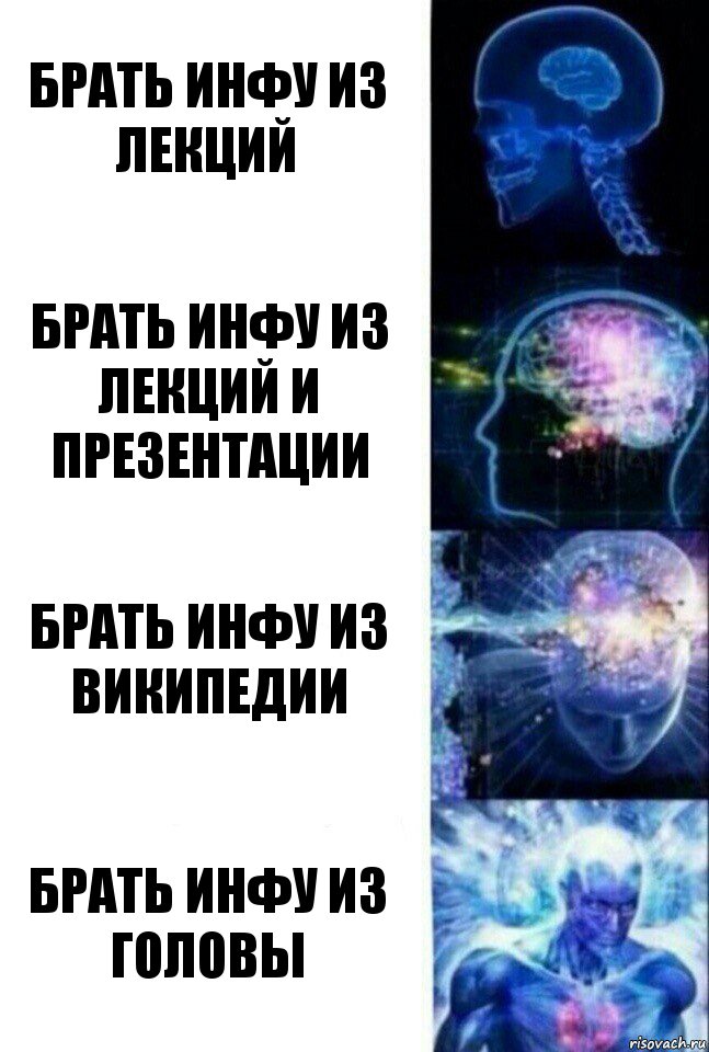 брать инфу из лекций брать инфу из лекций и презентации брать инфу из википедии брать инфу из головы, Комикс  Сверхразум