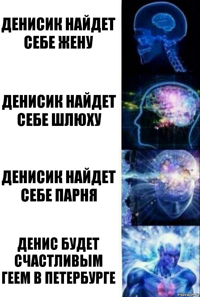 Денисик найдет себе жену Денисик найдет себе шлюху Денисик найдет себе парня Денис будет счастливым геем в Петербурге, Комикс  Сверхразум