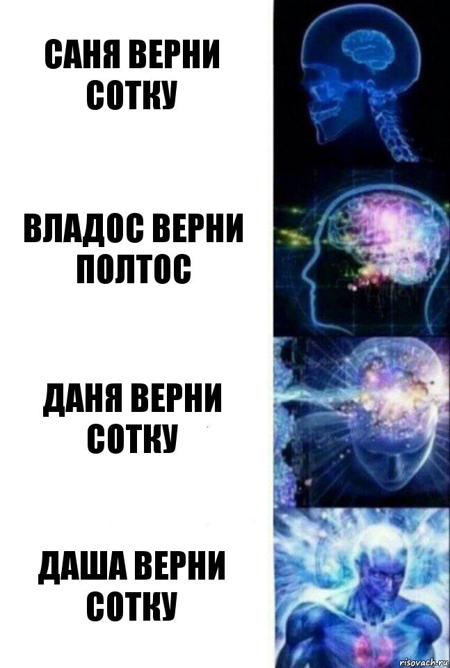 Саня верни сотку Владос верни полтос Даня верни сотку ДАША ВЕРНИ СОТКУ, Комикс  Сверхразум