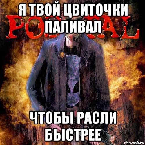 я твой цвиточки паливал чтобы расли быстрее