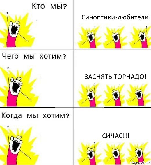 Синоптики-любители! Заснять торнадо! Сичас!!!, Комикс Что мы хотим