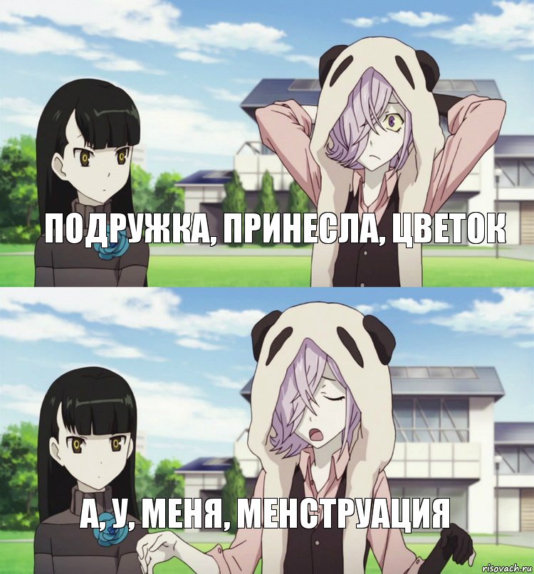 Подружка, принесла, цветок А, у, меня, менструация