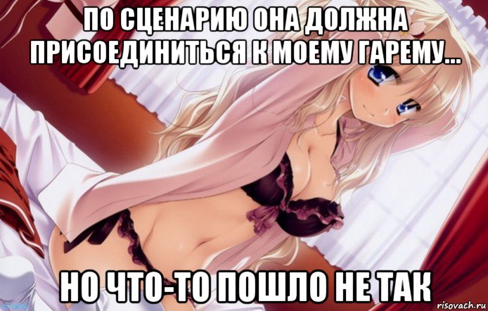 по сценарию она должна присоединиться к моему гарему... но что-то пошло не так