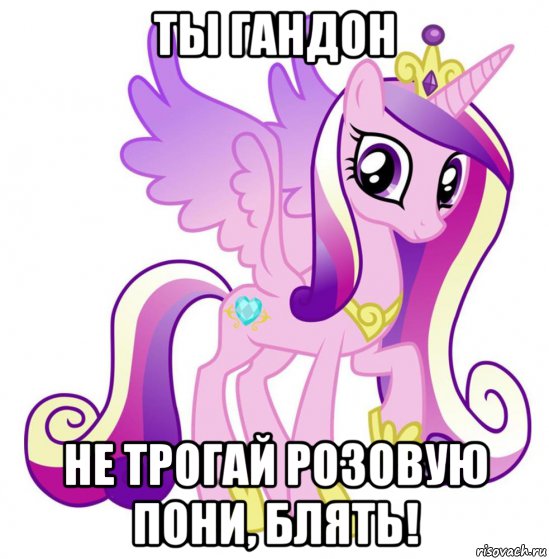 ты гандон не трогай розовую пони, блять!