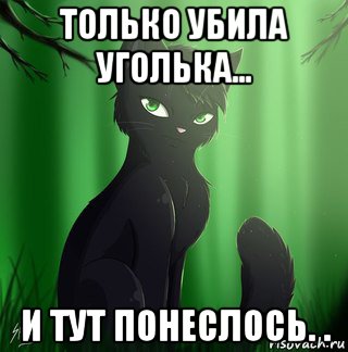 только убила уголька... и тут понеслось. .