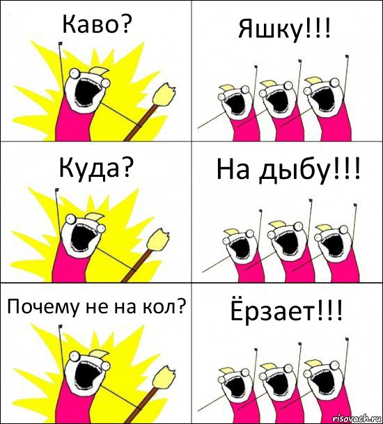 Каво? Яшку!!! Куда? На дыбу!!! Почему не на кол? Ёрзает!!!, Комикс кто мы