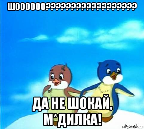 шоооооо?????????????????? да не шокай, м*дилка!
