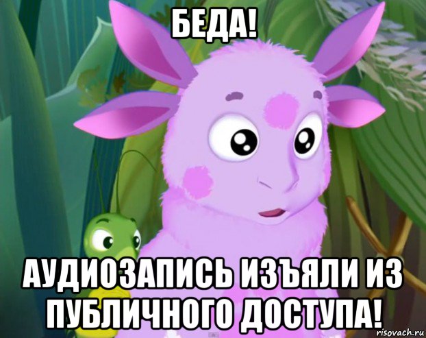 беда! аудиозапись изъяли из публичного доступа!