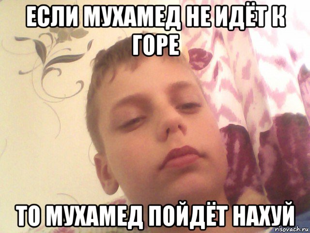 если мухамед не идёт к горе то мухамед пойдёт нахуй