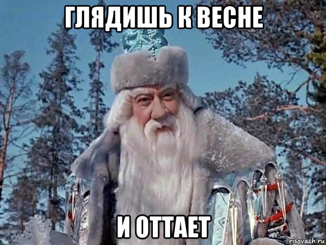 глядишь к весне и оттает