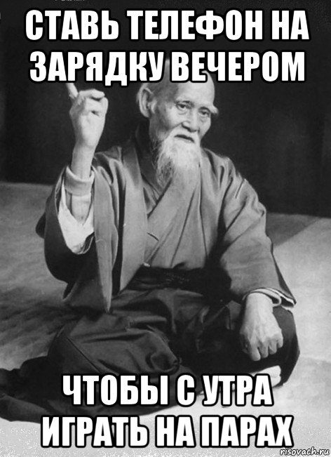 ставь телефон на зарядку вечером чтобы с утра играть на парах