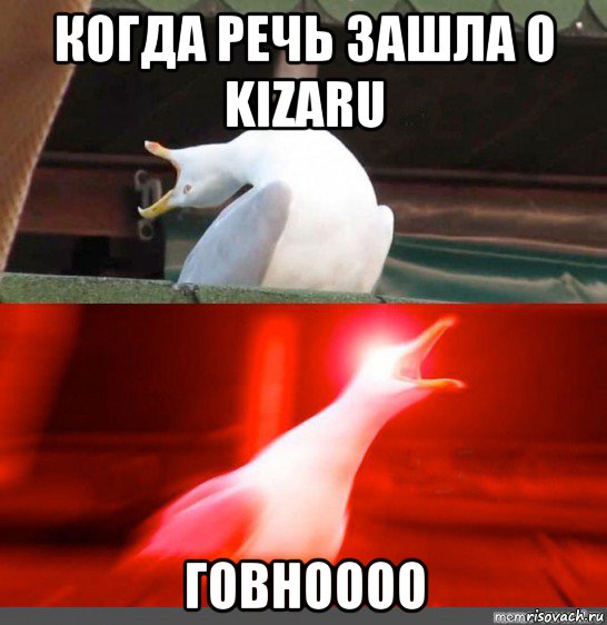 когда речь зашла о kizaru говноооо, Мем Орущий гусь