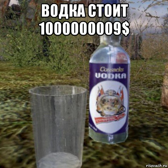 водка стоит 1000000009$ 