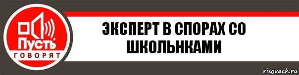 эксперт в спорах со школьнками, Комикс   пусть говорят