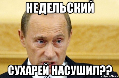 недельский сухарей насушил??, Мем путин