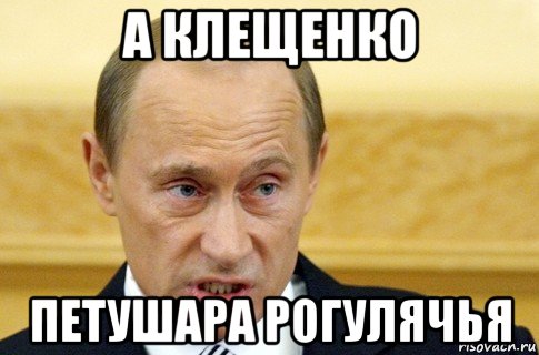 а клещенко петушара рогулячья, Мем путин