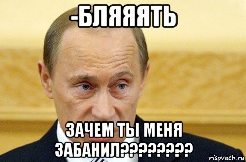 -бляяять зачем ты меня забанил????????, Мем путин