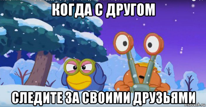 когда с другом следите за своими друзьями