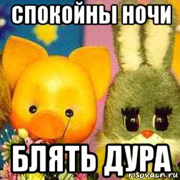 спокойны ночи блять дура