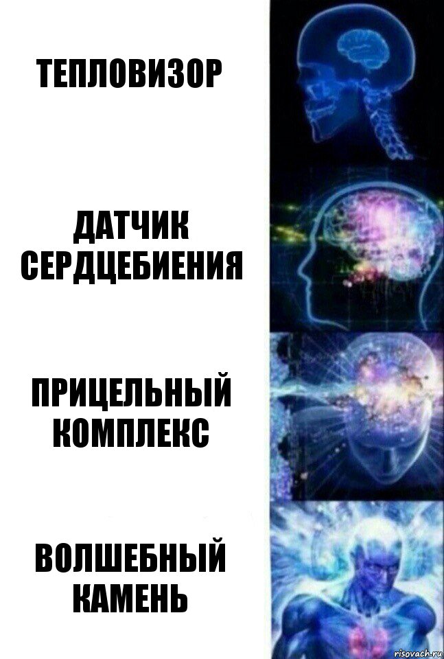 Тепловизор Датчик сердцебиения Прицельный комплекс Волшебный камень, Комикс  Сверхразум