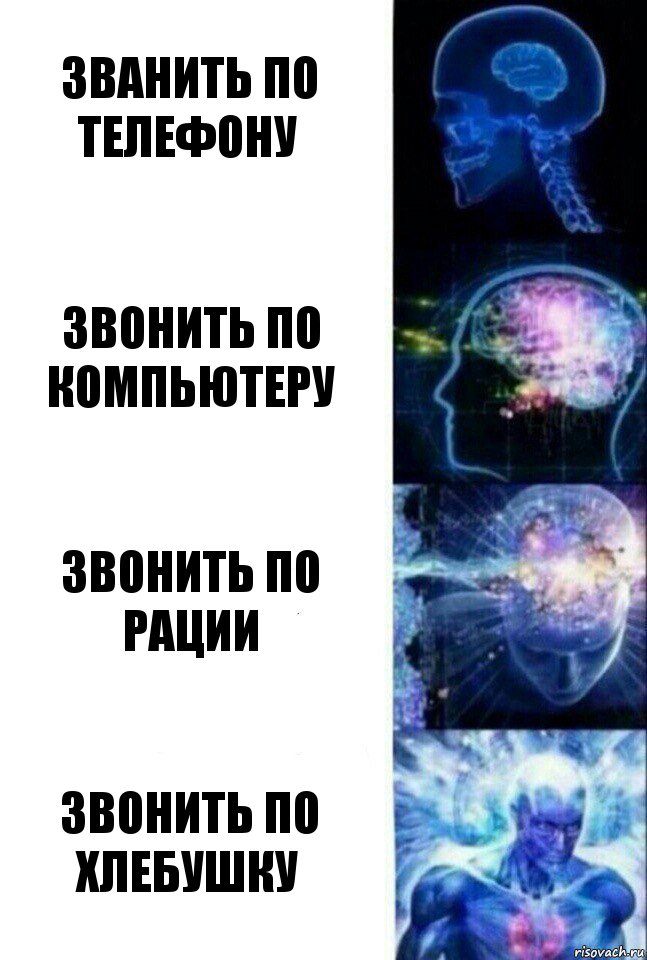 Званить по телефону Звонить по компьютеру Звонить по рации Звонить по хлебушку, Комикс  Сверхразум